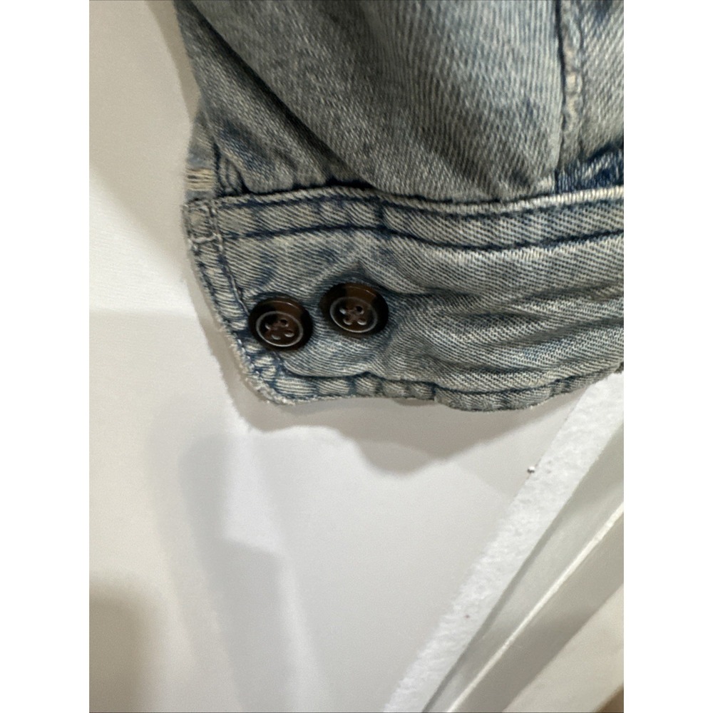 Wolverine Men's Distressed Lined Jean‎ Jacket Shirt Size: Fits Like A L Or XL - Picture 11 of 16